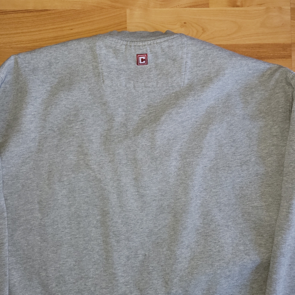 Chaps Denim Gray Pullover Sweatshirt Crewneck Spellout Longsleeve Like New Large - Picture 5 of 5